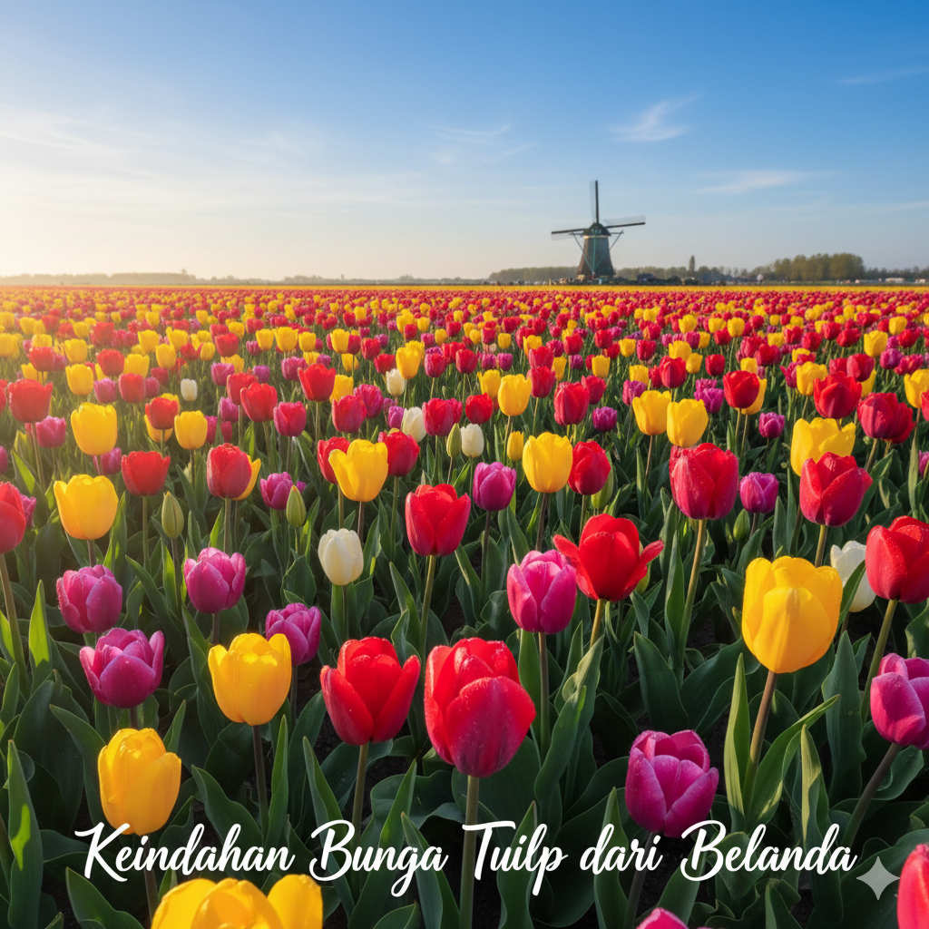 Keindahan Bunga Tulip dari Belanda
