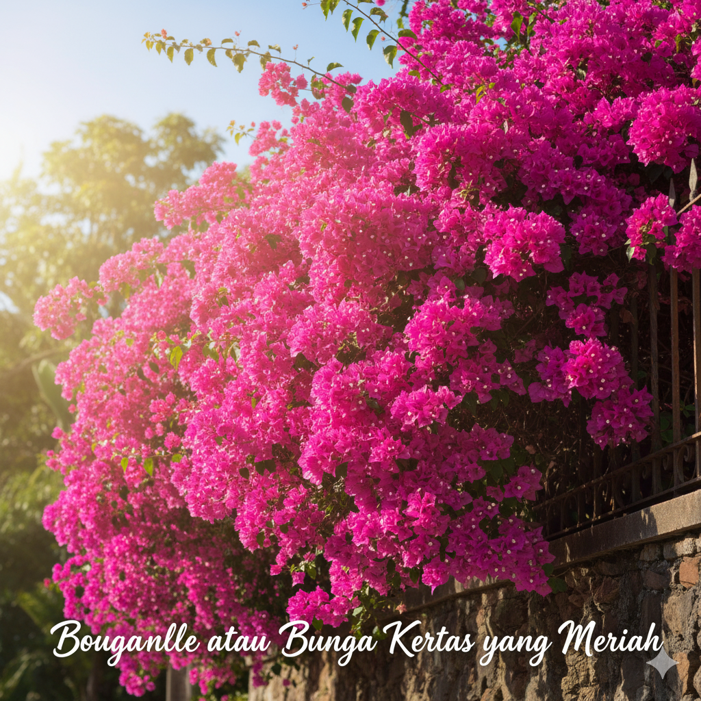 Bougainville atau Bunga Kertas yang Meriah