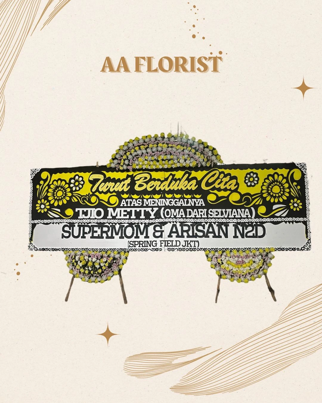 Papan Bunga Jumbo 1 Jambul Ukuran 1,25x4m