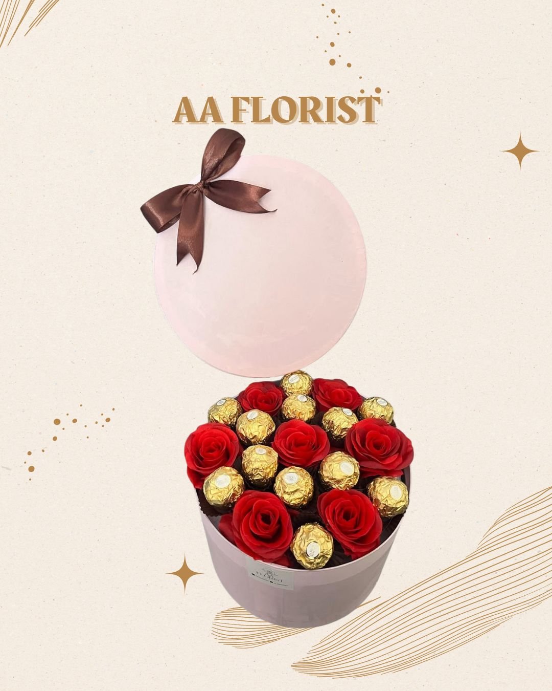 Custom Bloom Box Ferrero & Rose Artificial 1