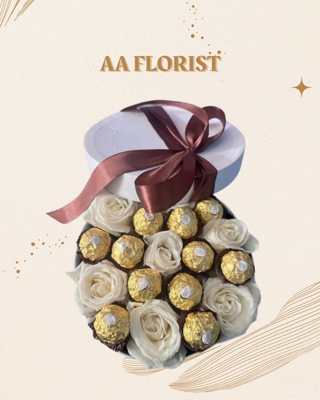 Custom Bloom Box Ferrero & Rose Fresh Flower 1