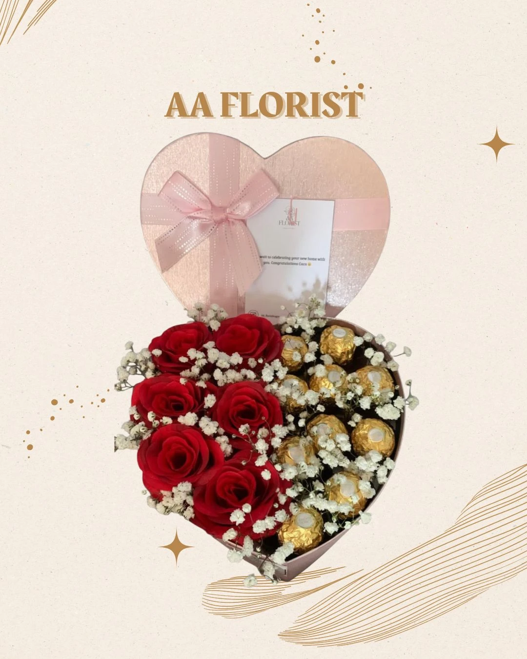 Custom Bloom Box Ferrero & Rose Fresh Flower 2
