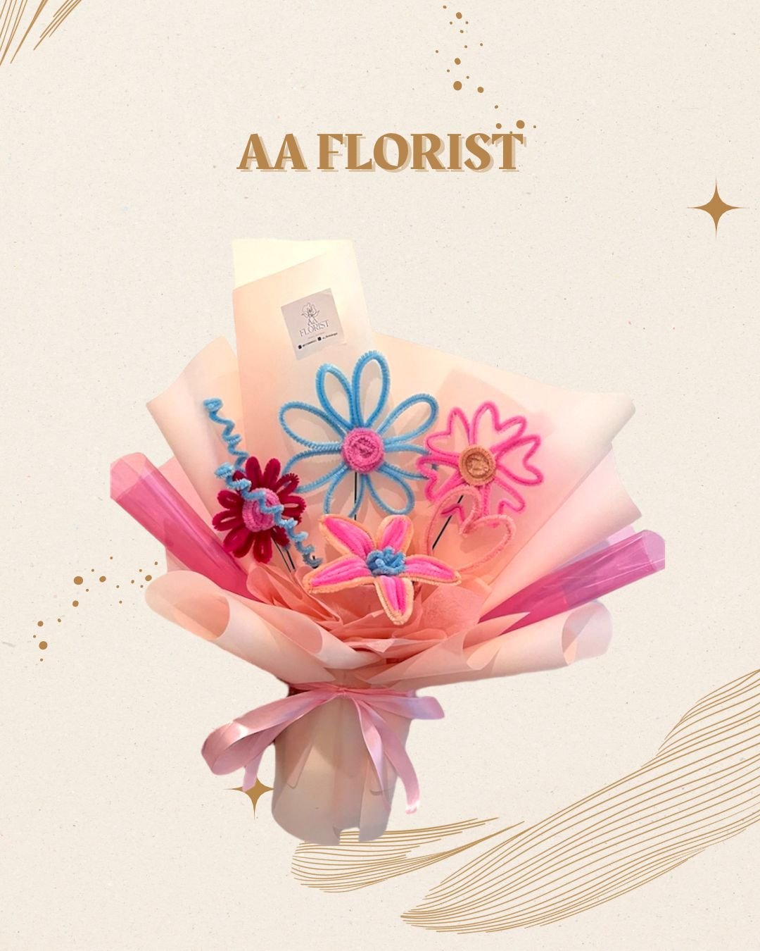 Bouquet Bunga Pipe / Kawat Bulu 2