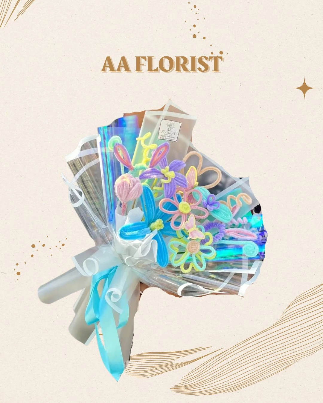 Bouquet Bunga Pipe / Kawat Bulu 13