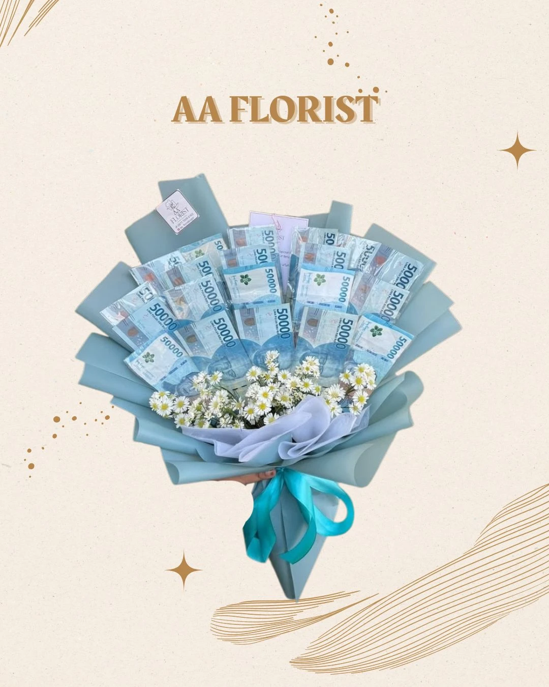 Money Bouquet Mix Fresh Flower 2