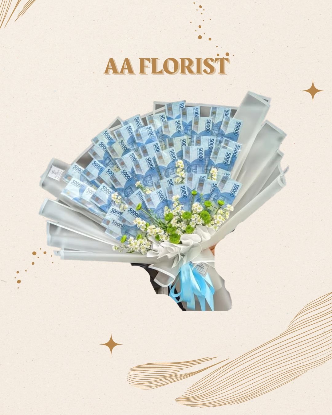 Money Bouquet Mix Fresh Flower 5
