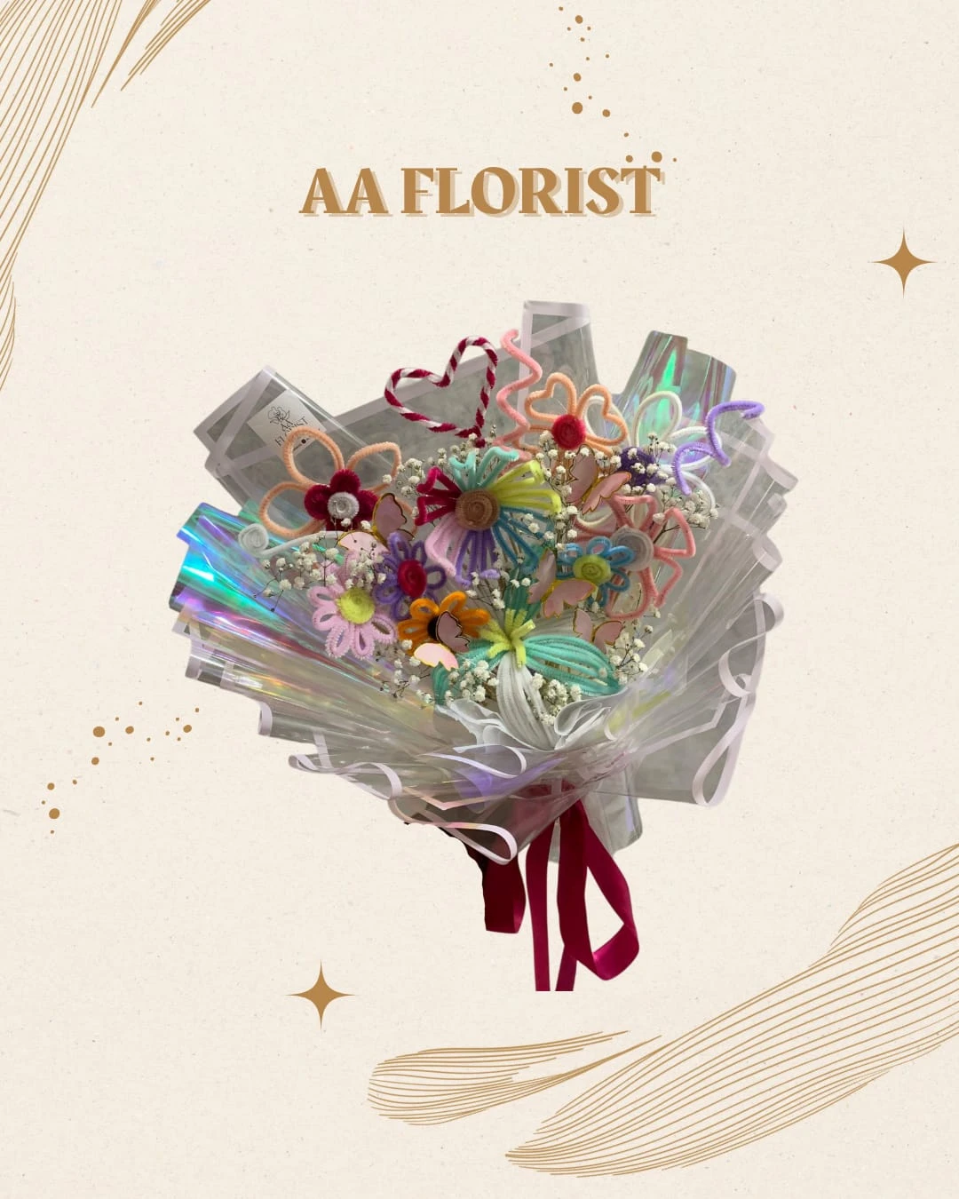 Bouquet Bunga Pipe / Kawat Bulu 14