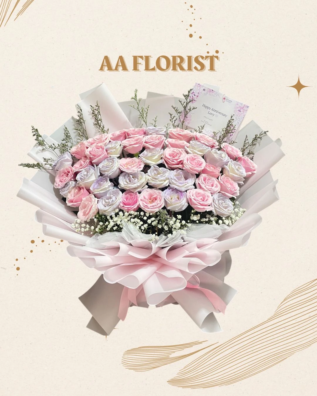 Bouquet Purple Roses