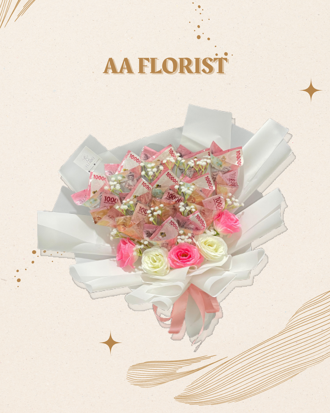 Sweet Luxe Money Bouquet (Artificial Edition)